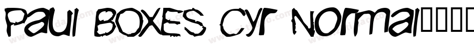 Paul BOXES Cyr Normal字体转换